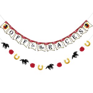 kitticcino off to the races banner derby day horse party decorations bachelorette party decor rose garland derby theme party supplies derby bridal shower decor