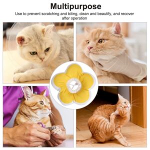 Cat Recovery Collar, Cute Waterproof Cat Neck Collar Anti Licking Elizabethan Collar for Cat Dog Surgery Bathing Trimming