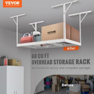 VEVOR Overhead Garage Storage Rack, 3x6 Garage Ceiling Storage Racks, Heavy Duty Adjustable Cold Rolled Steel Racks for Garage Storage, Organization, 550 lbs Load Capacity, 22''-40"