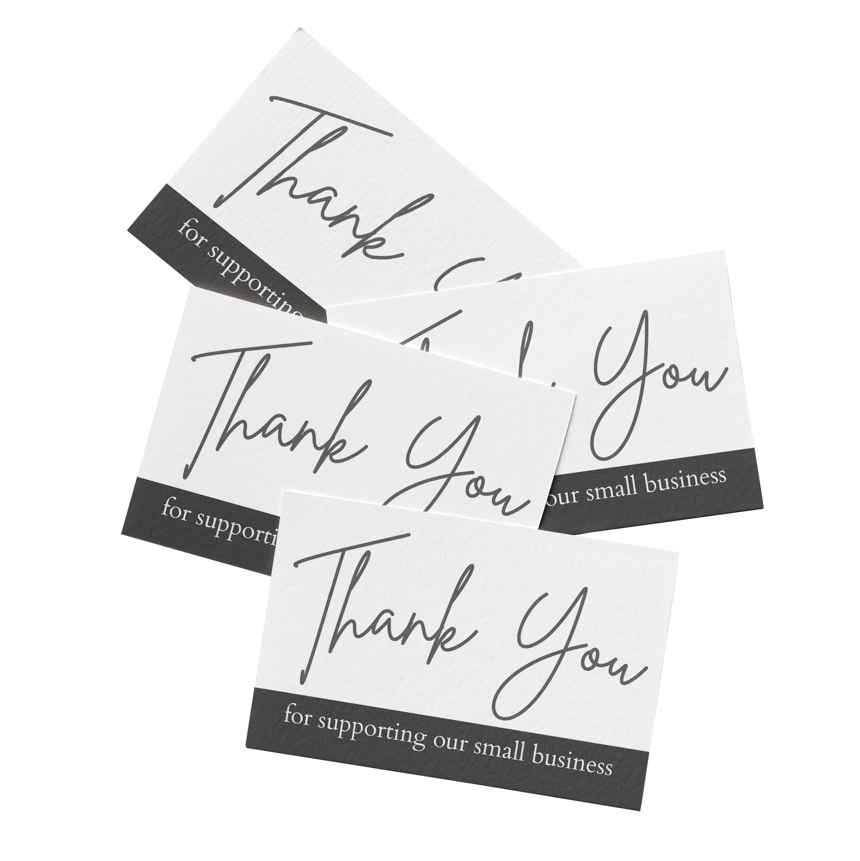 Voqado Heavy Duty Thank You Cards - 100 PK - Gray Thank You Notes 3.5x2 Inches Thank You For Supporting Our Business Cards Handwritten For Small Businesses and Shops (Gray, 3.5 x 2 inches)