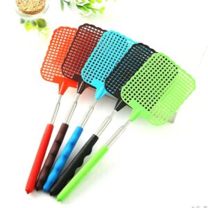 Magik 5-10 Pc Fly Swatters Extendable Durable Plastic Stainless Handle Bug Mosquito (5 Pack(1 Ea))