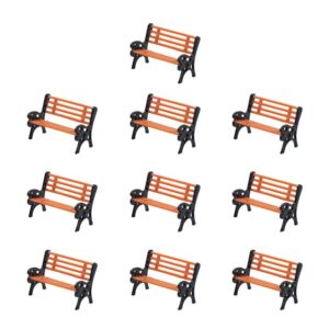 fenlan 10pcs ho n o scale 1:150 bench chair settee street park layout plastic crafts,/railway layout