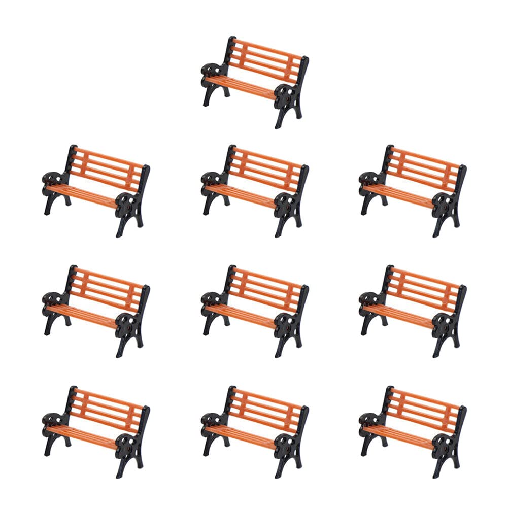 fenlan 10Pcs HO N O Scale 1:150 Bench Chair Settee Street Park Layout Plastic Crafts,/Railway Layout