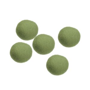 patikil wool felt balls beads wool felting pom 3cm 30mm dark green for home crafts handcrafts project diy pack of 5