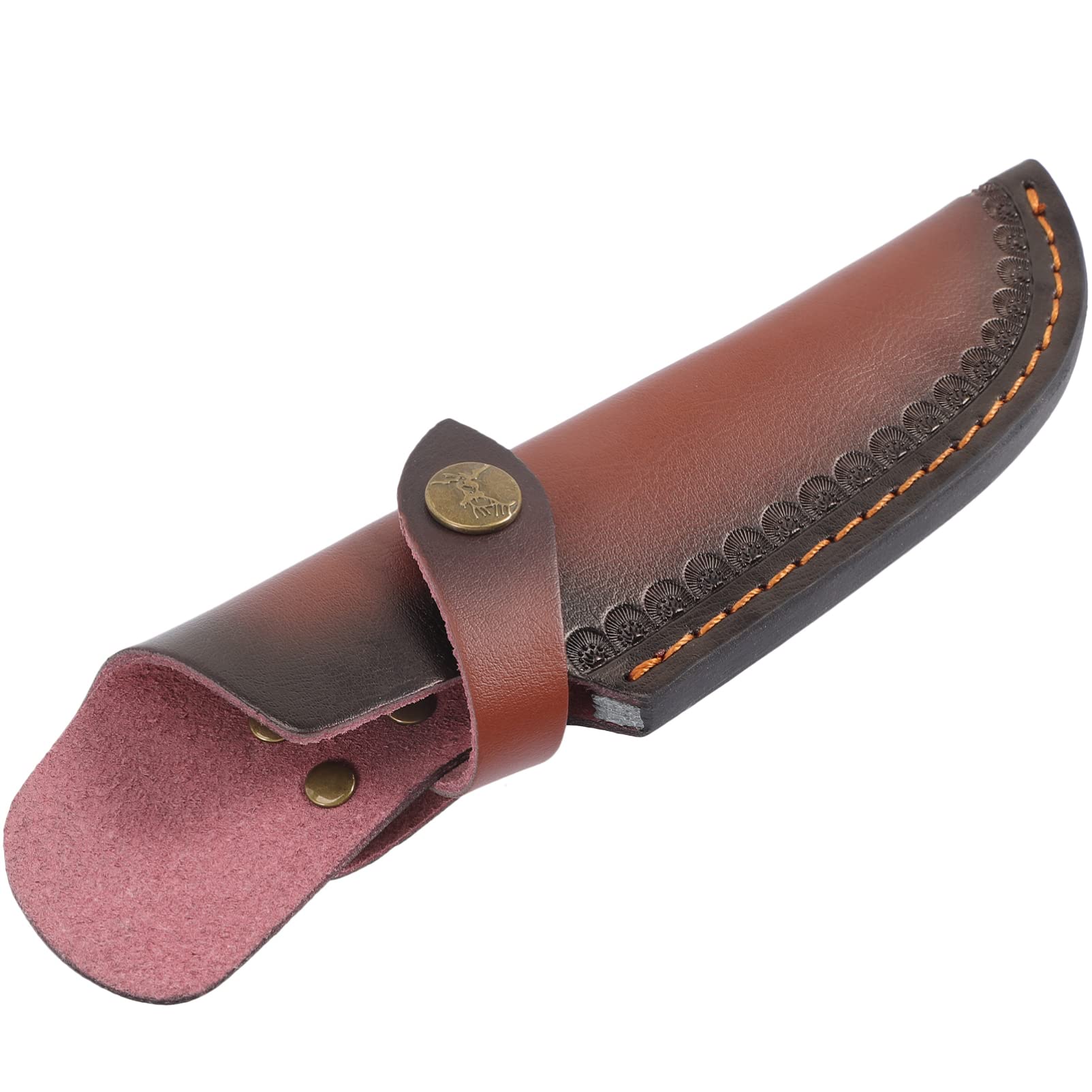 CALLARON Leather Sheaths Straight Blade Cover Belt Case for Outdoor