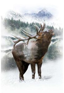 hoffman call of the wild u5018 102 buckskin digital 29" elk panel