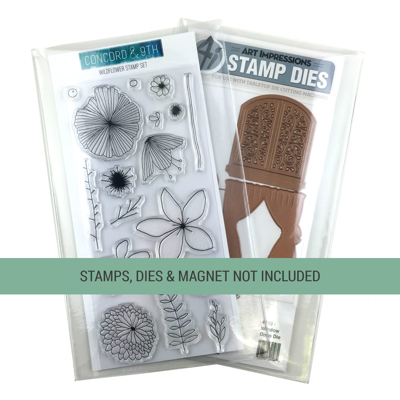 Stamp & Die Storage Envelopes, Medium 5.25 x 9.325 in, Tuck in Flap, 8-Gauge (.2mm|≈8mil) plastic, 25 pk, Essentials by Ellen Storage