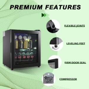 KRIB BLING Beverage Refrigerator and Cooler for 80 Cans, Mini Refrigerator with Wire Adjustable Shelving, Small Drink Dispenser Machine for Soda, Water, Beer, Wine for Dorm, Office, Bar