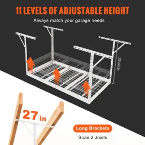 VEVOR Overhead Garage Storage Rack, 3x6 Garage Ceiling Storage Racks, Heavy Duty Adjustable Cold Rolled Steel Racks for Garage Storage, Organization, 550 lbs Load Capacity, 22''-40"