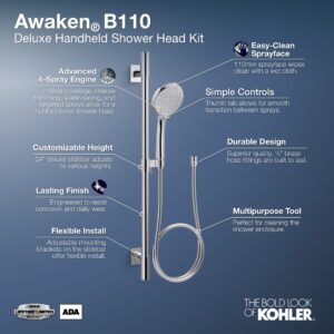 KOHLER AWAKEN® B110 DELUXE HANDSHOWER SET