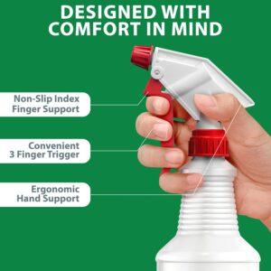 Bar5F Spray Bottle for Cleaning Solutions (24 Oz, 2 Pack) 3X Stronger Heavy-Duty Chemical Resistant 100% Leak-Proof USA Made