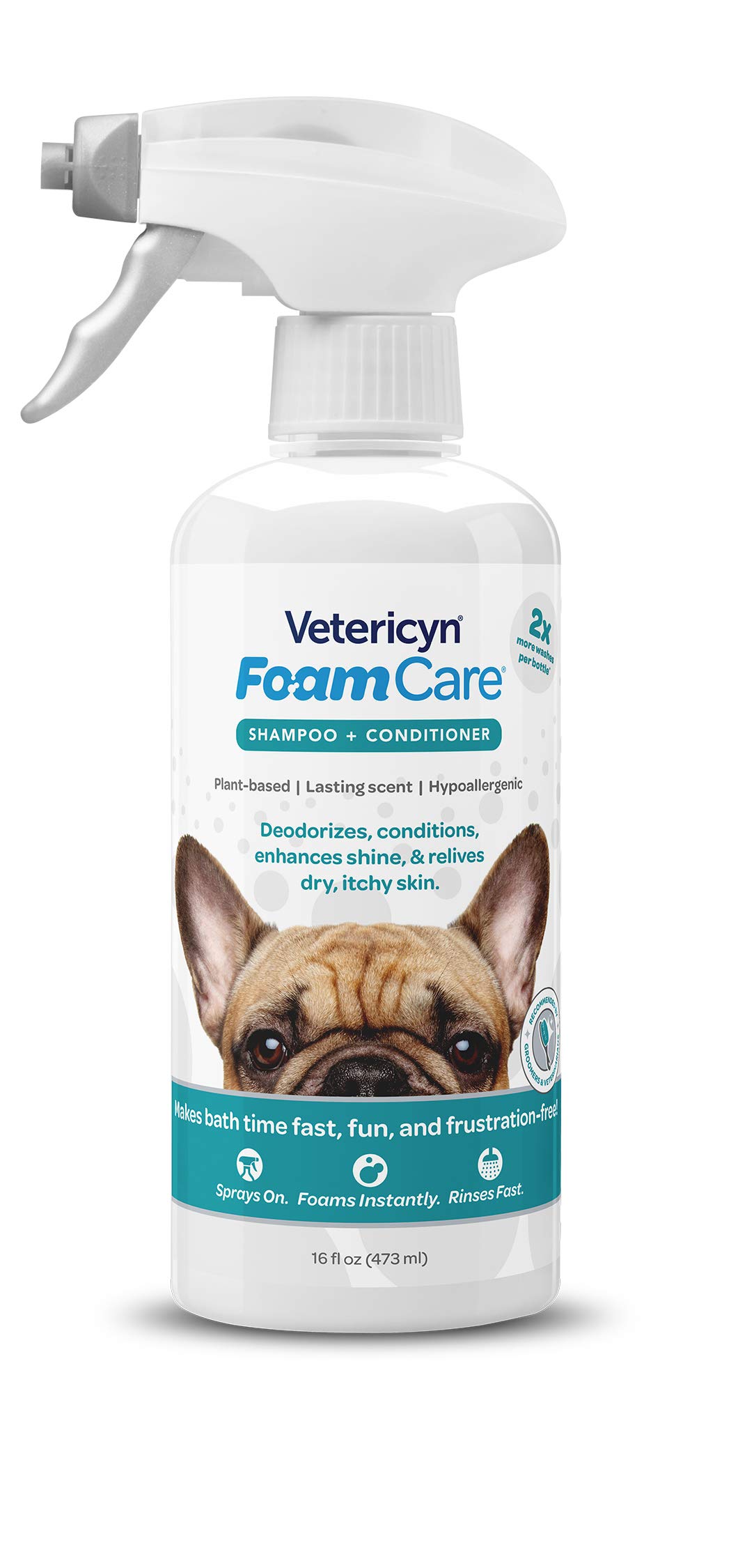 Vetericyn All-in 1 Multifunctional Dog Supplement and FoamCare Spray-On Plant-Based Dog Shampoo and Conditioner