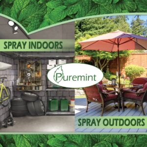 Puremint Spider Repellent, Natural 5% Peppermint Oil Spray, Kills & Deters All Types of Spiders and Insects, Indoor and Outdoor Use, 128 fl oz Gallon