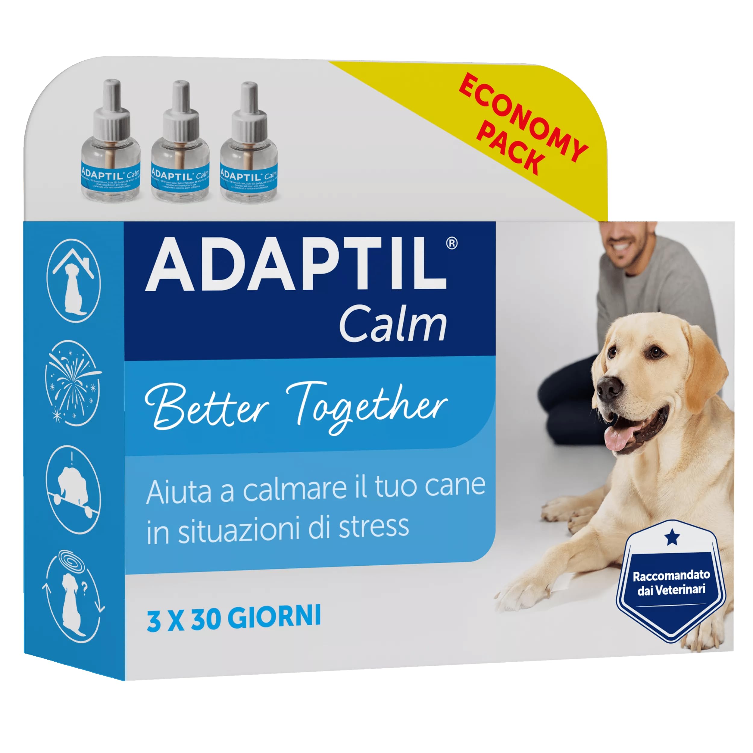 Adaptil Calm – Pack of 3 Refills 90 Days – Anti-Stress for Dogs