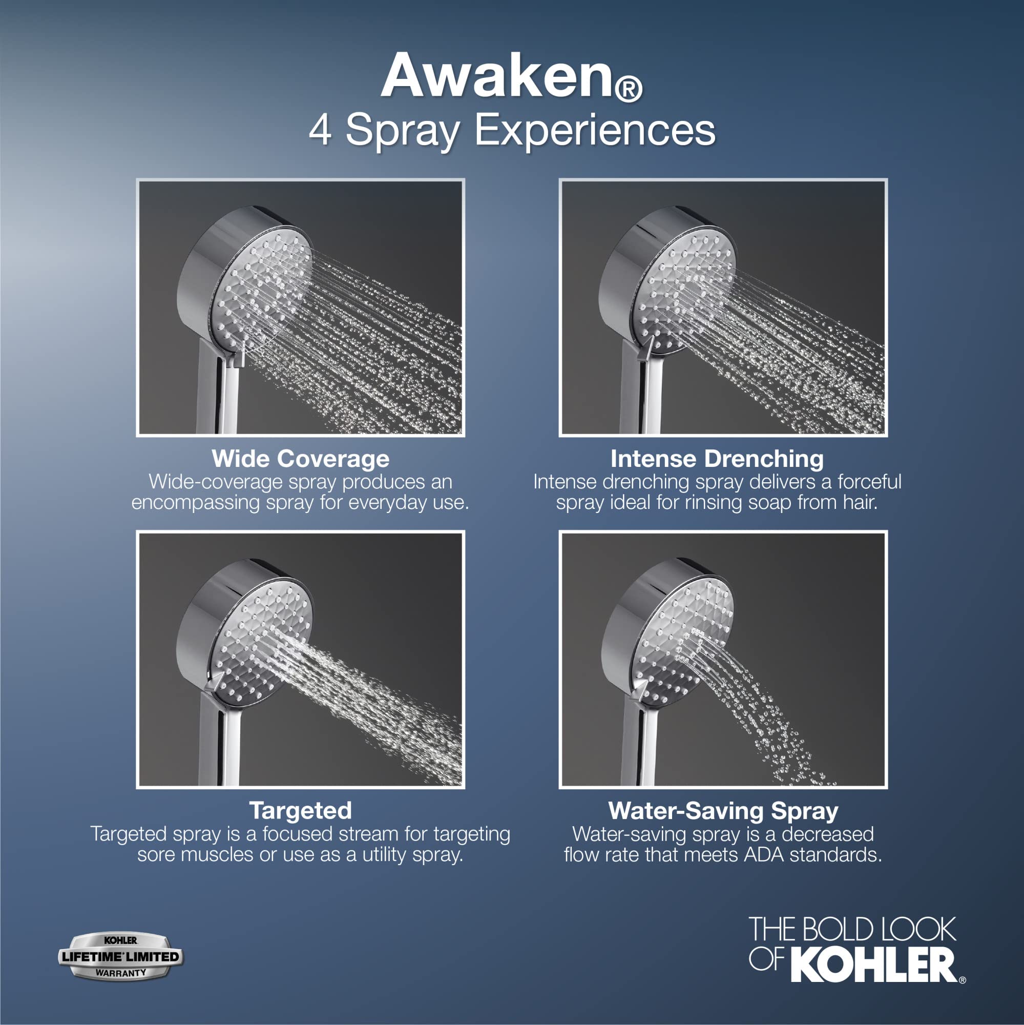 KOHLER AWAKEN® B110 DELUXE HANDSHOWER SET