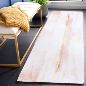 SAFAVIEH Tacoma Collection Runner Rug - 2'6" x 6', Beige & Gold, Modern Abstract Design, Non-Shedding & Easy Care, Machine Washable Ideal for High Traffic Areas in Living Room, Bedroom (TAC807B)