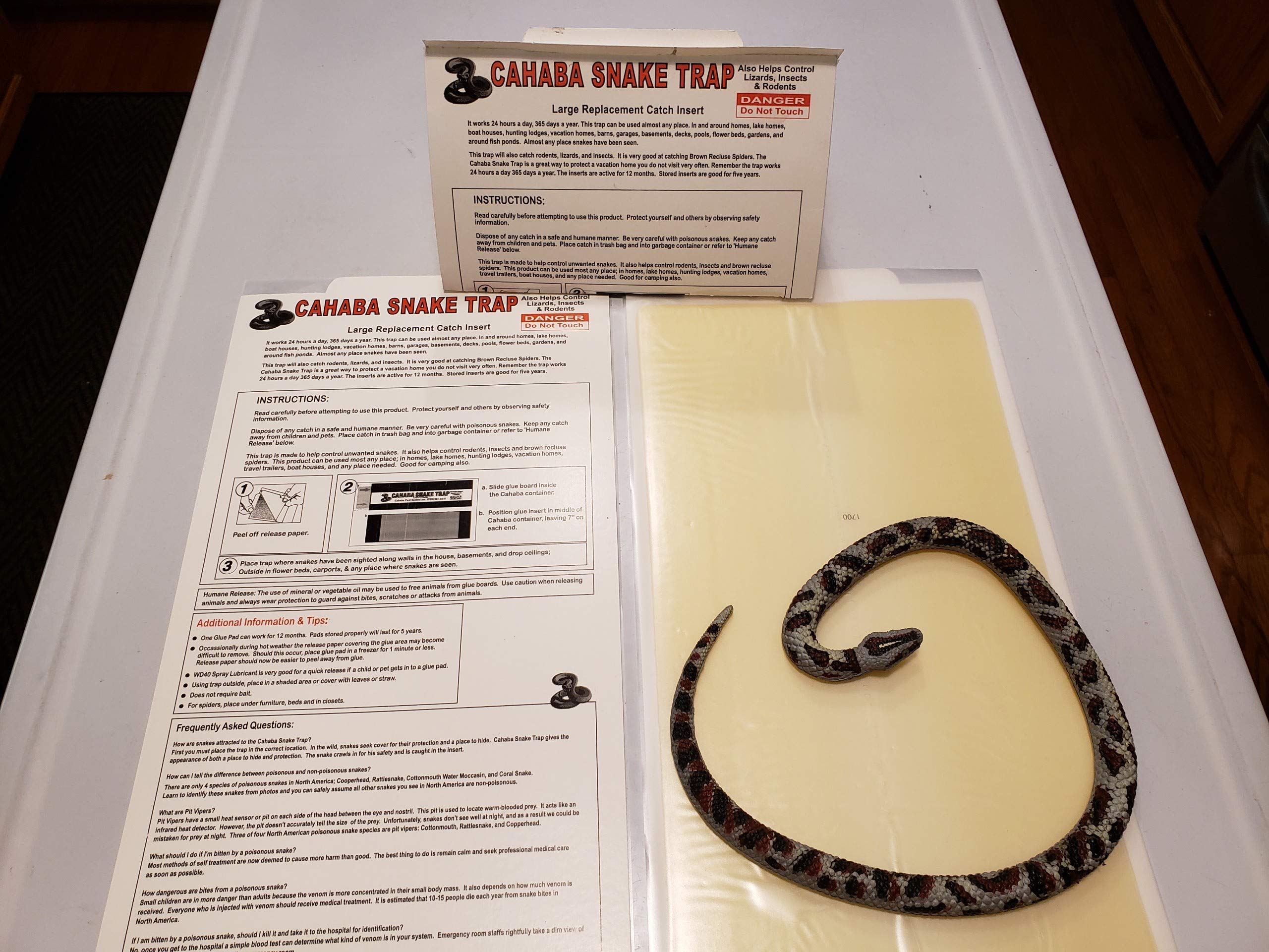 Cahaba Snake Trap, Large Replacement Catch Inserts (Glue Board) 6 Pack