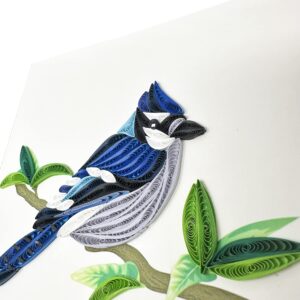 Bird Quilling Cards,Unique Paper Handmade Greeting Cards For Christmas, Birthday, Love, Mother's Day, Thank You, Any Occasion,Handcrafted With Love,Proud USA Brand (Blue Jay Bird)