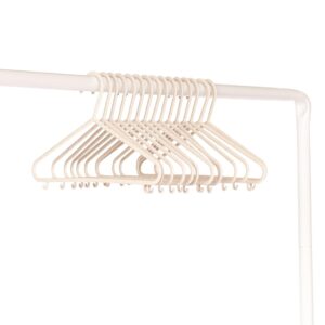 3 Sprouts Wheat Straw Plastic Hangers - 30-Pack Eco-Conscious Toddler Hangers for Child & Baby Clothes, Coats - Kid Closet Hangers Ideal for Small Girls, Boys, Children & Kids - Speckled Cream