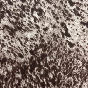 Suede Velvet Longhorn Spotted Cow Print Cowabunga Fabric Upholstery / 54" Wide/Sold by The Yard (Chocolate)