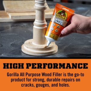 Gorilla All Purpose Wood Filler, 6oz Tube, Golden Oak (Pack of 1)