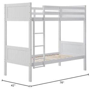 Orbelle Trading ORBELLE BUNKBED 7278 Bunk, Twin, White