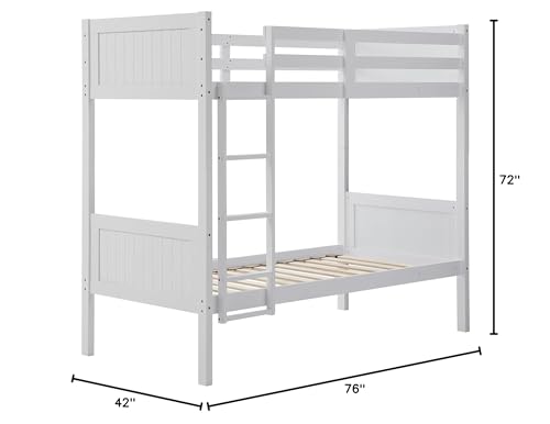 Orbelle Trading ORBELLE BUNKBED 7278 Bunk, Twin, White