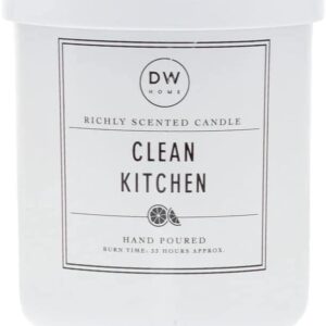 Richly Fragranced Clean Kitchen Scented Candle in Glossy White Jar, 9 Oz.