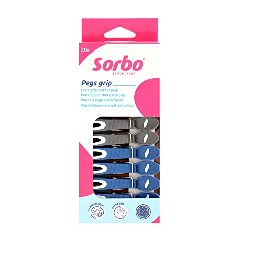 Sorbo Extra Grip Clothes Pegs, Laundry Pegs, 20 Pack, UV Protection, Extra Stong, Additional Grip, Laundry Essential, Household Essential