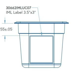 Carlisle FoodService Products Storplus Permalabel Food Storage Container Food Pan with Integrated Label for Kitchen and Restaurant, Polycarbonate, 1/3 Size 6 Inches Deep, Clear - (Pack of 6)