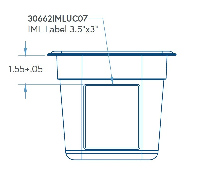 Carlisle FoodService Products Storplus Permalabel Food Storage Container Food Pan with Integrated Label for Kitchen and Restaurant, Polycarbonate, 1/3 Size 6 Inches Deep, Clear - (Pack of 6)