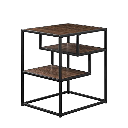 Walker Edison Contemporary Floating Shelf Side Table, 16 Inch, Dark Walnut