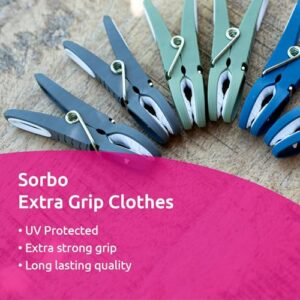 Sorbo Extra Grip Clothes Pegs, Laundry Pegs, 20 Pack, UV Protection, Extra Stong, Additional Grip, Laundry Essential, Household Essential