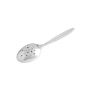 Portmeirion Sophie Conran Arbor Slotted Salad Spoon | 10-Inch | Made of Stainless Steel | Flatware Slotted Utensil | Serving Spoon for Party, Banquet, or Buffet | Kitchen Basics | Dishwasher Safe