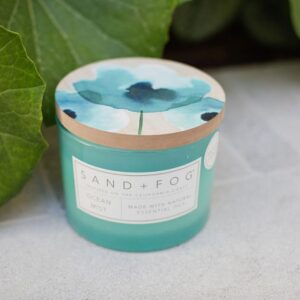 Sand + Fog Scented Candle - Ocean Mist – Additional Scents and Sizes – 100% Cotton Lead-Free Wick - Luxury Air Freshening Jar Candles - Perfect Home Decor – 12oz