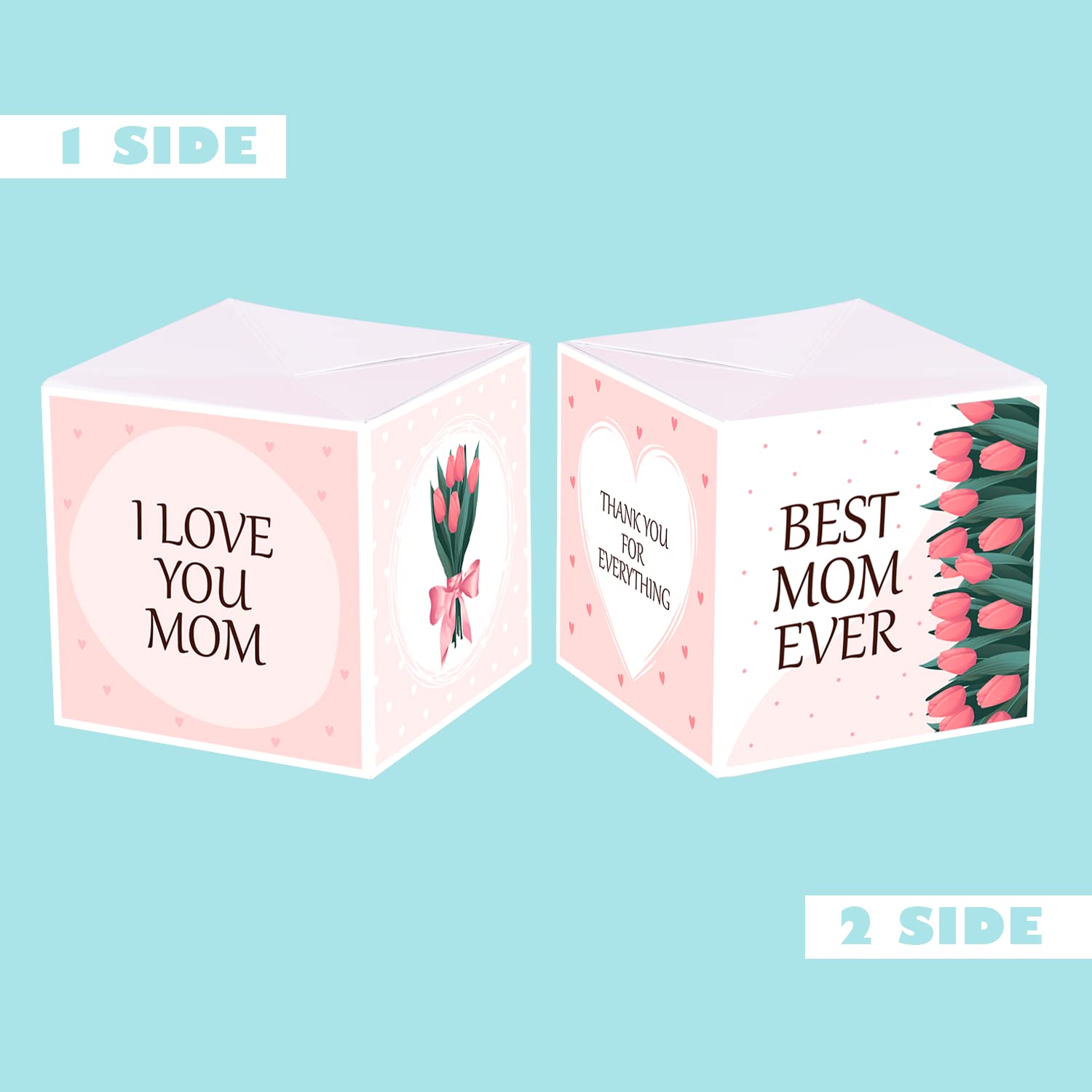 Notta&Belle FEEL LOVE EVERY MINUTE «BOOM» Exploding Birthday Confetti Card (party balloons), Surprise Prank Card Pop up