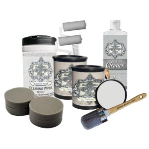 all-in-one paint, 2 quart cabinet paint bundle and tool kit - cashmere