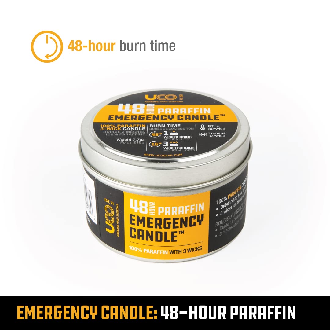 UCO Emergency Candle, Paraffin, 48 Hour