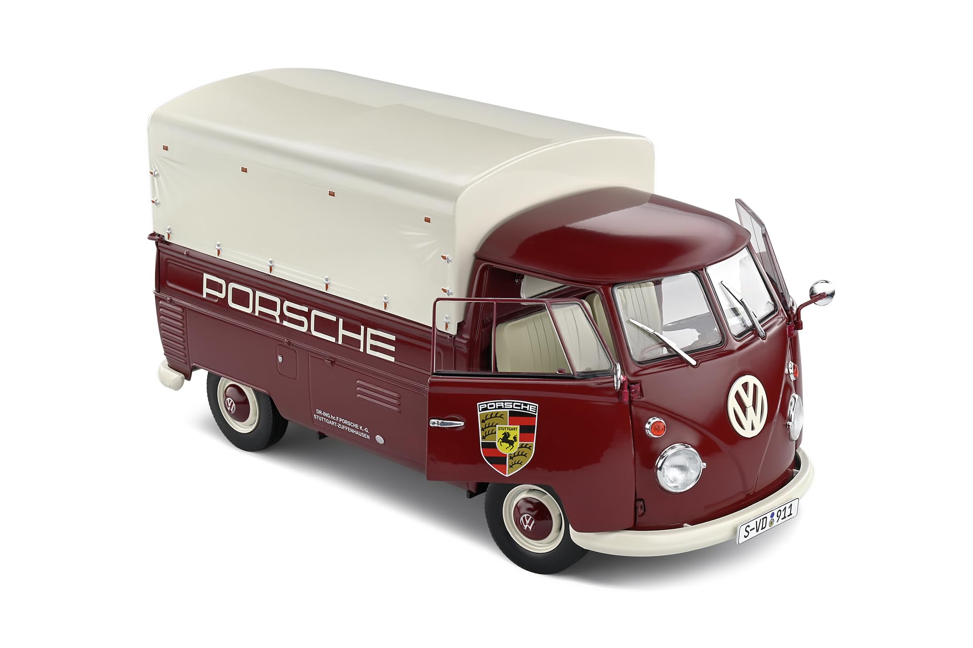 solido 421182320 1:18 Volkswagen T1 Pick-UP Porsche Service RED 1950