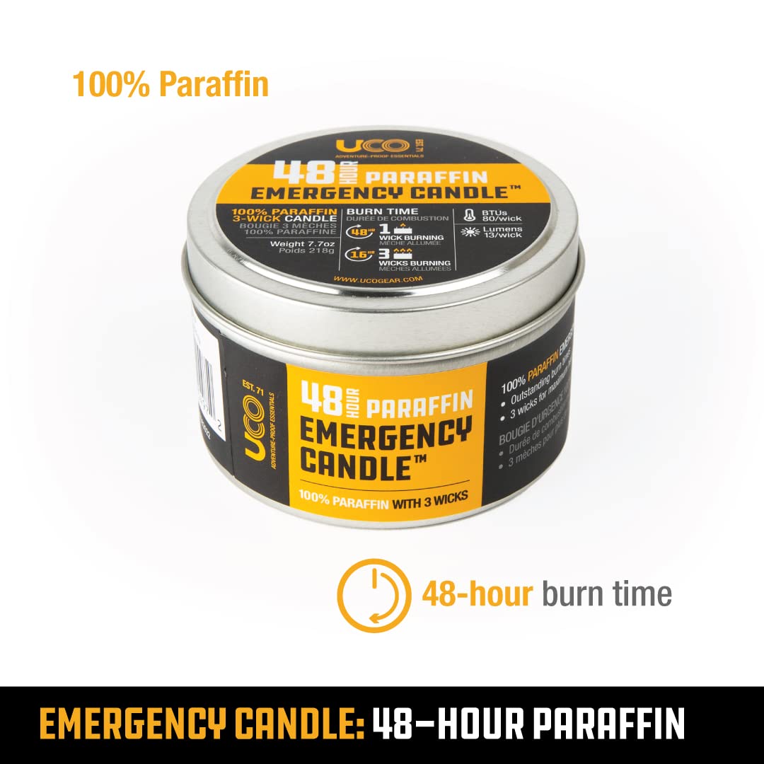 UCO Emergency Candle, Paraffin, 48 Hour