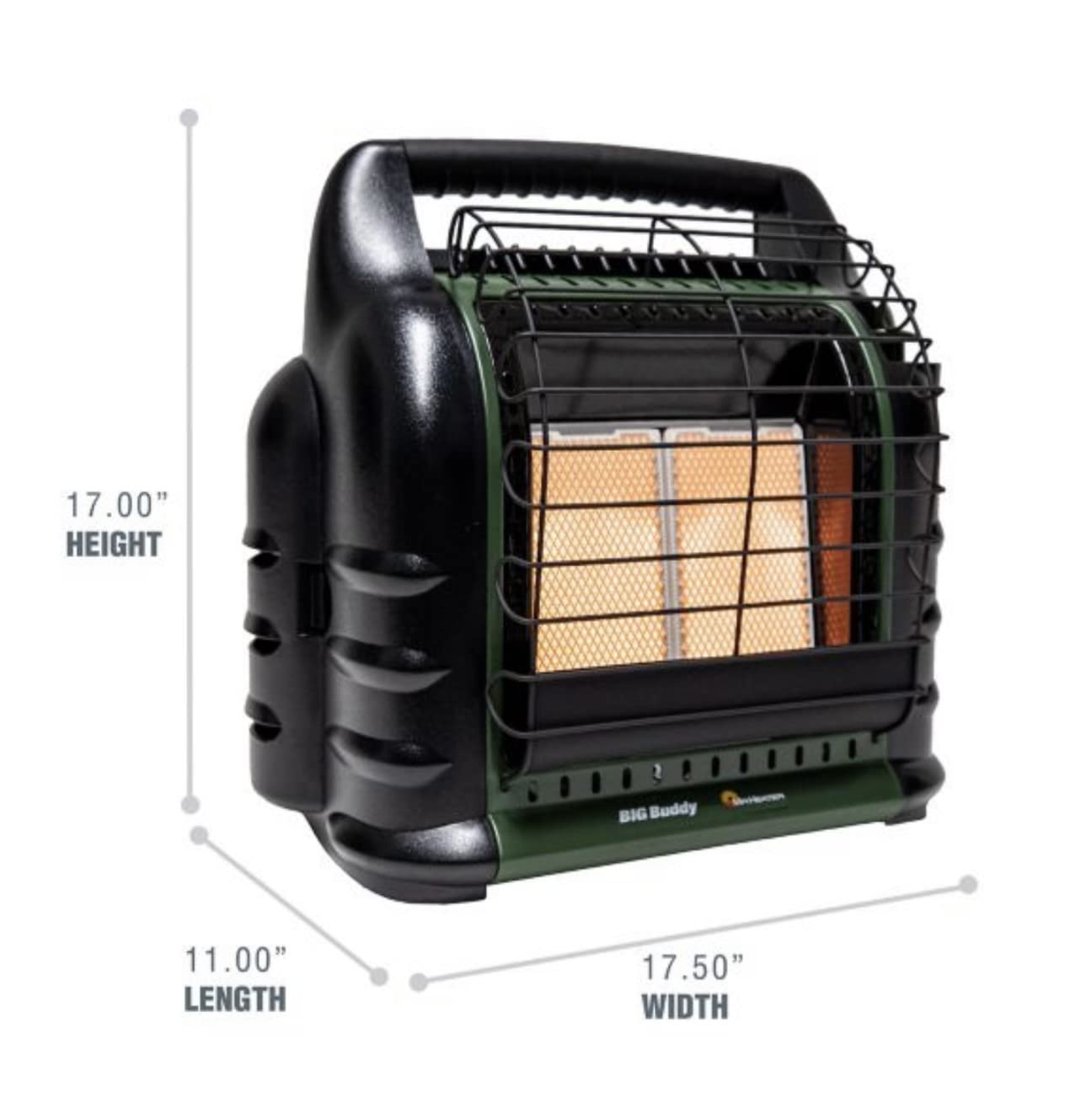 Mr. Heater 4,000-18,000 BTU Green Big Buddy Portable Liquid Propane Heater