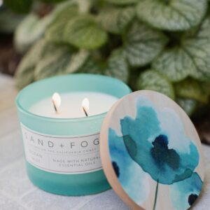 Sand + Fog Scented Candle - Ocean Mist – Additional Scents and Sizes – 100% Cotton Lead-Free Wick - Luxury Air Freshening Jar Candles - Perfect Home Decor – 12oz