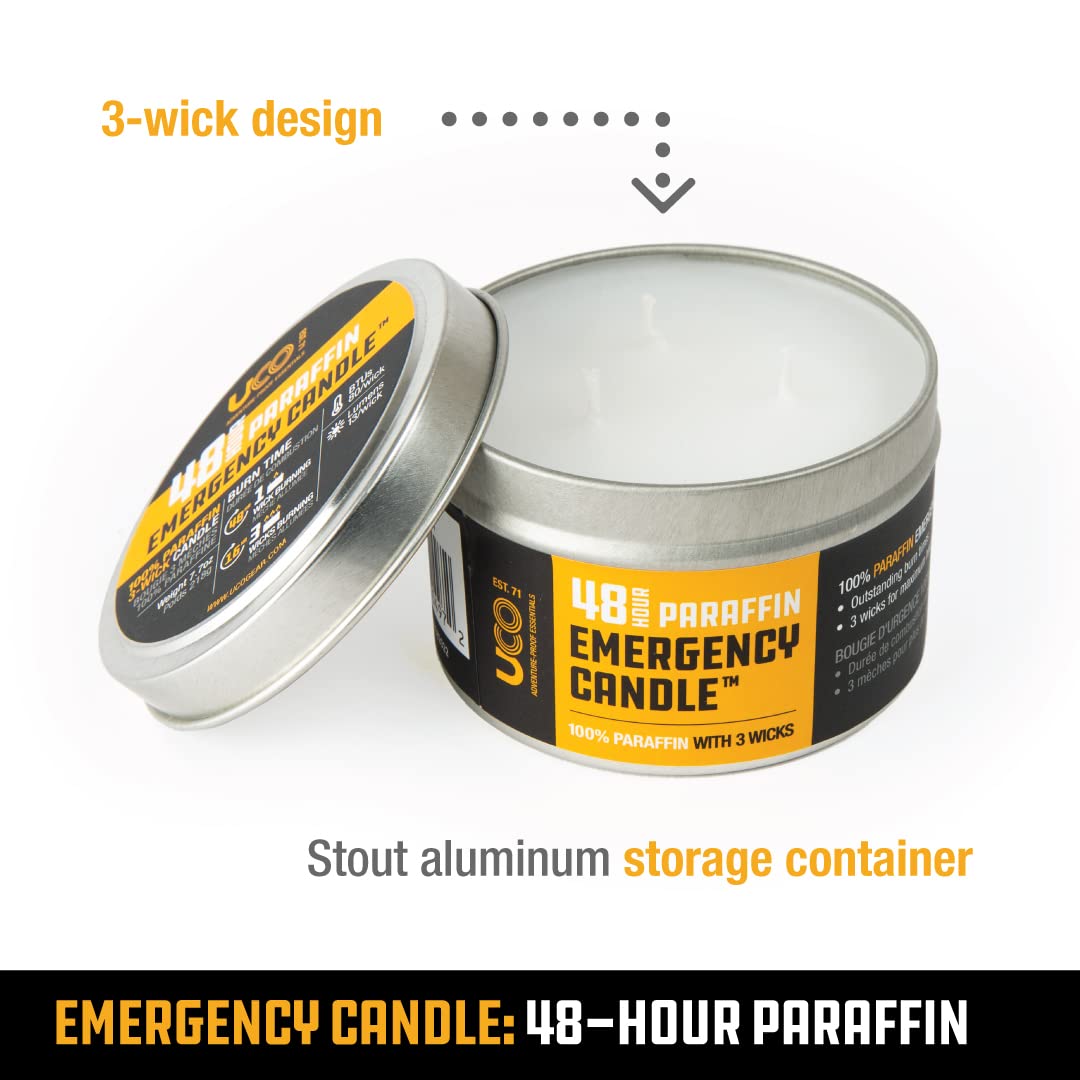 UCO Emergency Candle, Paraffin, 48 Hour