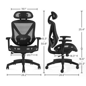 Union & Scale Flexfit Dexley Mesh Task Chair, Black, 2/Pack (UN56946V-CCVS)