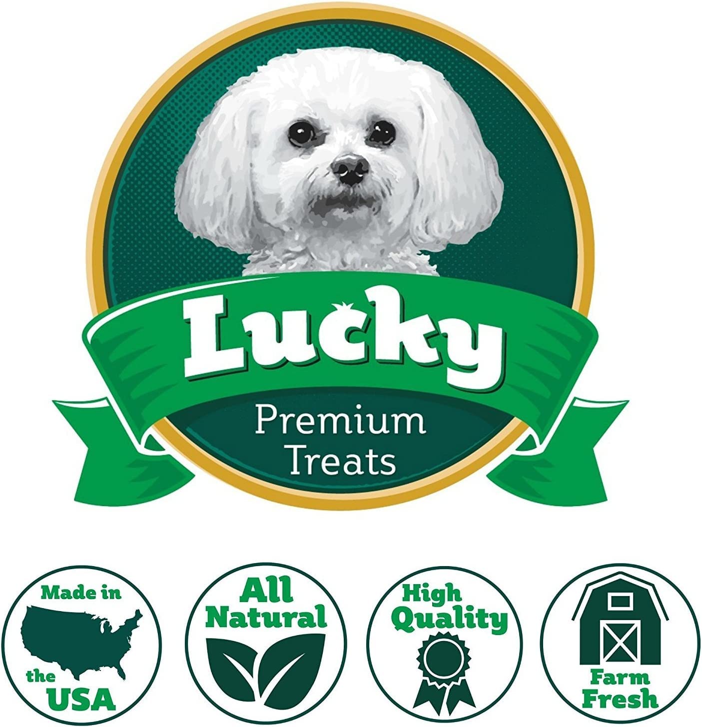 Lucky Premium Treats Chicken Wrapped Sweet Potato Dog Treats, Natural Sweet Potato and Chicken Wraps, Gluten-Free Dog Chews, Healthy Snacks for Dogs, 4.5", 23 Chews