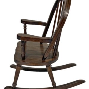 DutchCrafters Fiddleback Windsor Child's Rocking Chair, Kids Rocker, Rocking Chair for Children - Amish Made in USA (Oak - Old Museum)