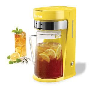 starfrit 024015-002-0000 iced tea brewer, yellow small kitchen appliance, regular sized