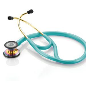 ADC Adscope 601 Convertible Cardiology Stethoscope with Tunable AFD Technology, For Adult and Pediatric Patients, Iridescent Metallic Caribbean