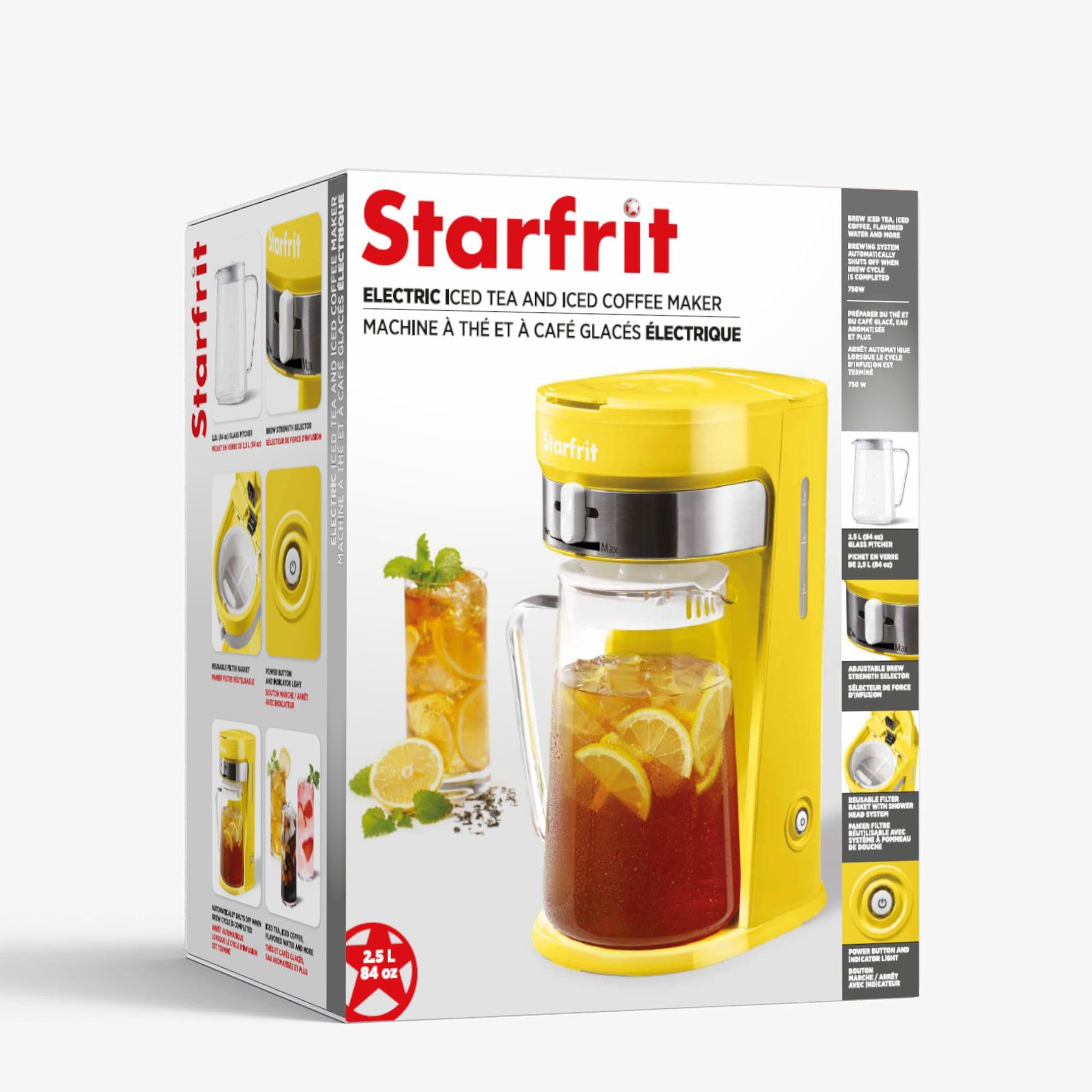 Starfrit 024015-002-0000 Iced Tea Brewer, Yellow Small Kitchen Appliance, Regular Sized