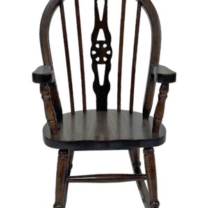 DutchCrafters Fiddleback Windsor Child's Rocking Chair, Kids Rocker, Rocking Chair for Children - Amish Made in USA (Oak - Old Museum)